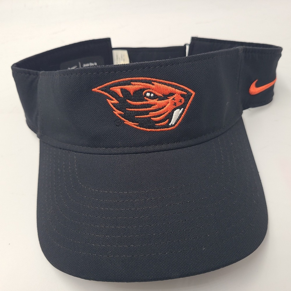 Oregon State Beavers Visor Hat Adjustable Nike Black Orange‎ NCAA Dri-Fit Men